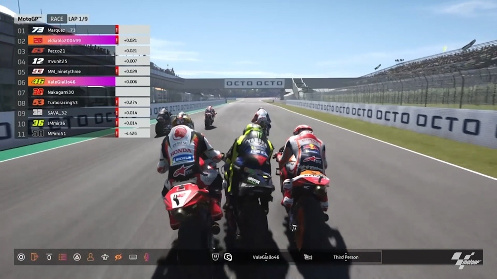 Четвертая виртуальная гонка MotoGP Virtual 2020: Борьба Маркесов и подиум Росси