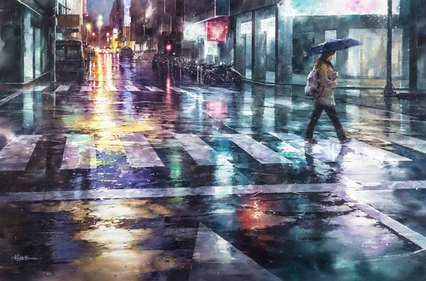 ЛИН ЧИНГ ЧЕ родился в 1987 году в Тайване Он прославился своими картинами, изображающими дождь в ночном городе. Сейчас его работы раскупают художественные галереи и частные коллекционеры со