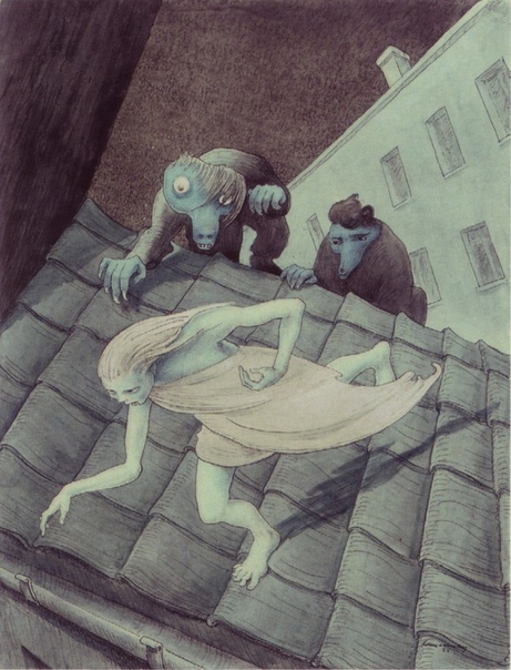 Страшные сны Вальтера Шнакенберга Немецкий художник Вальтер Шнакенберг (Walter Schnacenberg) был очень известен в начале-середине 20го века, а сейчас практически забыт. До войны он рисовал