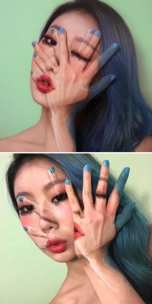 Новые сюрреалистические иллюзии на лице талантливой южнокорейской визажистки 