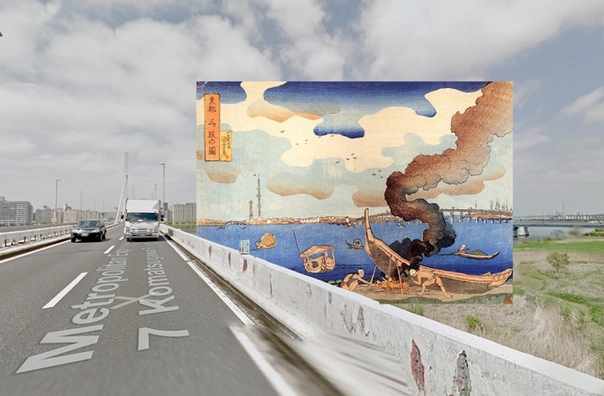 Картины , Реальность Халли Докерти наложил известные картины прошлых веков на современные виды этих мест, взятые из Google Street View. И вот что получилось. Взгляните на не совсем обычный