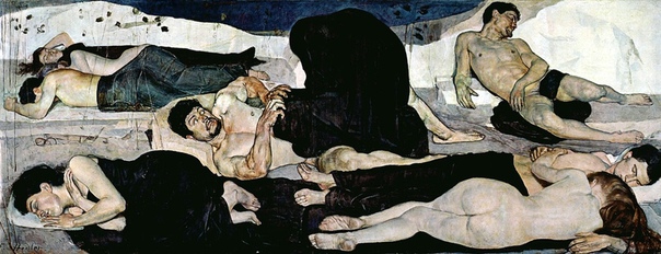 « одного шедевра». «Ночь», Фердинанд Ходлер 1889г. Холст, масло. Размер: 116×299 см. Художественный музей Берна, Берн Ходлер Фердинанд (18531918), швейцарский живописец и график, яркий