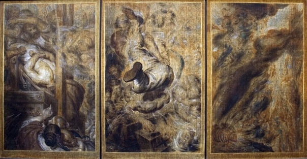 « одного шедевра». Триптих The visions of a guillotined head» («Мысли и видения отрубленной головы»), Антуан-Жозеф Вирц 1853 г. Холст, масло. «Музей Вирца», Брюссель Сегодня мало кто знает имя
