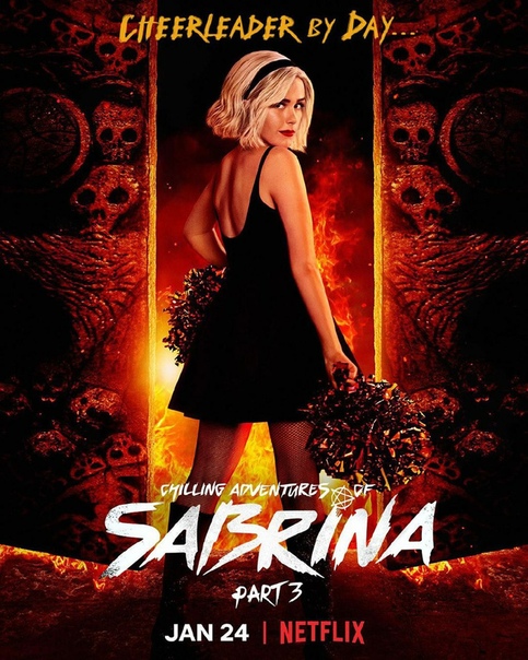 Постер третьего сезона «Леденящих душу приключений Сабрины»