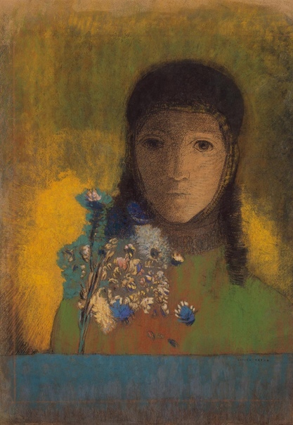 « одного шедевра». «Женщина с полевыми цветами», Одилон Редон 