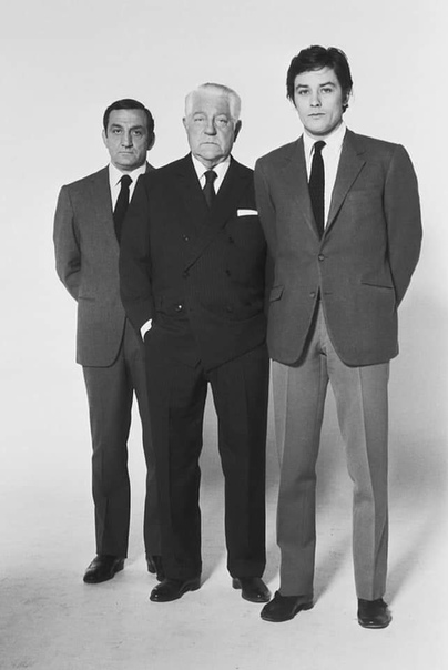 Незабываемые актеры французского кино Жан Габен (в центре), Лино Вентура и Ален Делон.