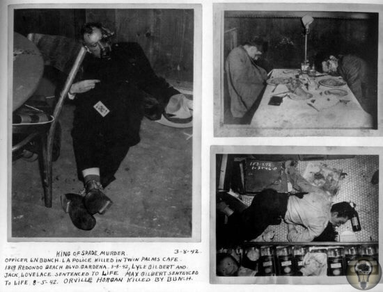 Сцены смерти В период с 1925 по 1945 годы Jac Huddleston, детектив «убойного отдела» полиции Лос Анджелеса, собирал эту занятную коллекцию фотоснимков с мест убийств, самоубийств, несчастных