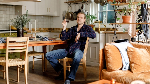 David Harbour at his New Yor Loft for Architectural Digest