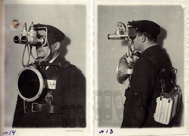 Футуристический прототип первых советских очков ночного видения, 1940-е годы
